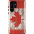 Canadian Flag Dark Wood Galaxy S25 Ultra Impact Case